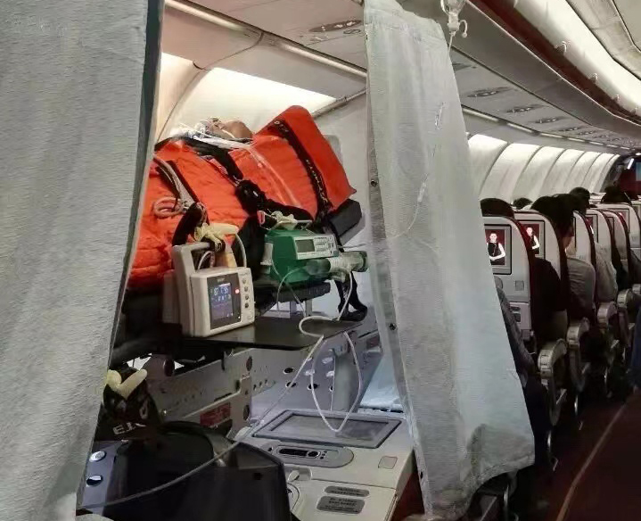 罗城跨国医疗包机、航空担架